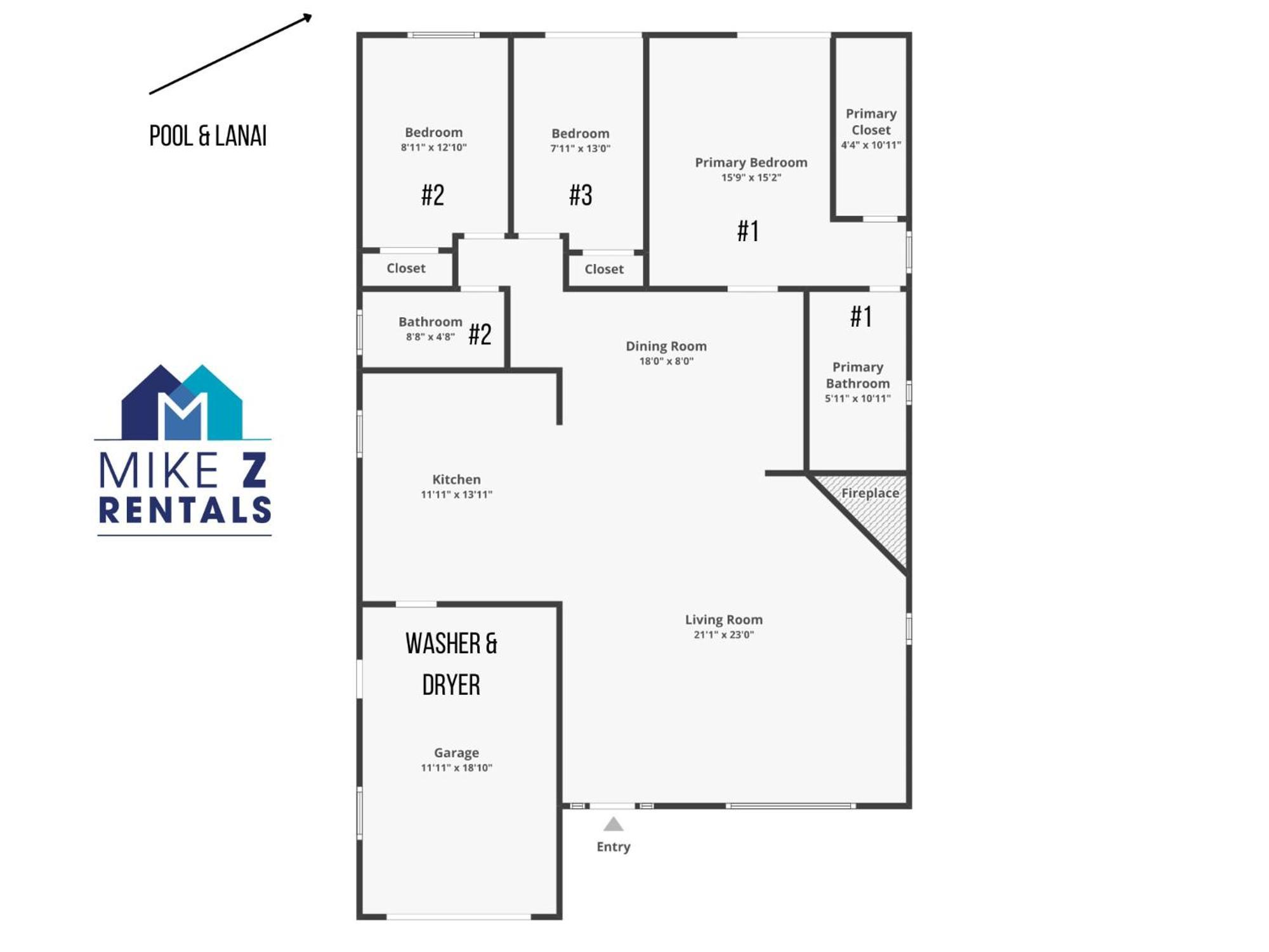 Relax Poolside & Walk Or Bike To The From Amazing Pool Home! *